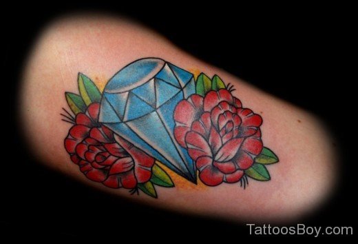 Diamond And Flower Tattoo-TB1046