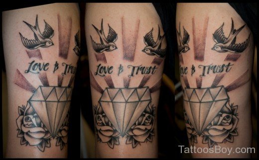 Diamond And Rose Tattoo-TB1049