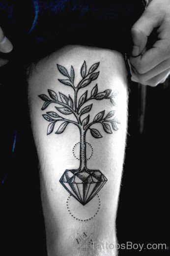 Diamond Plant Tattoo-TB1053