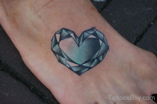 Diamond Shape Heart Tattoo-TB1055