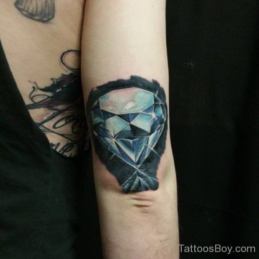 Diamond Tattoo Design On Elbow-TB1063