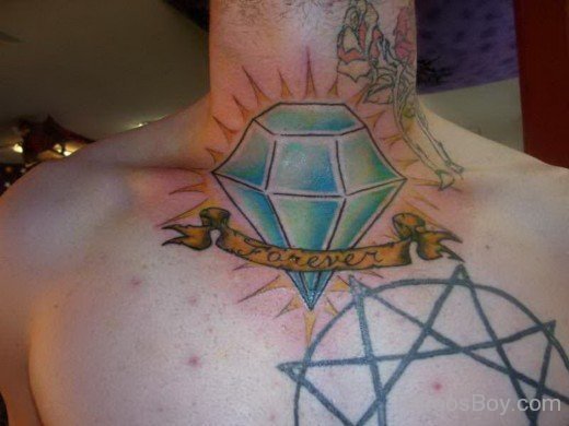 Diamond Tattoo Design On Neck-TB1064