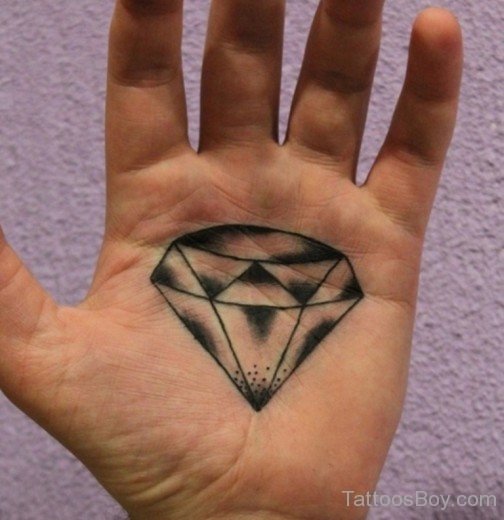 Diamond Tattoo Design On Palm-TB1065