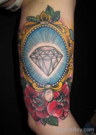 Diamond Tattoo On Bicep-TB1074
