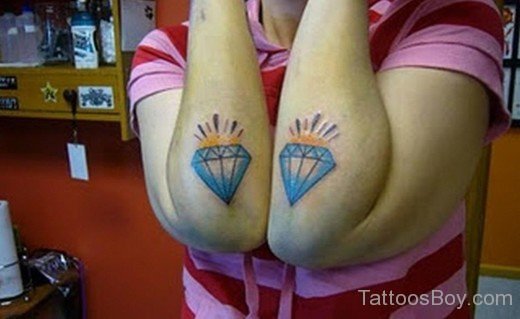 Diamond Tattoo On Elbow 1-TB1075