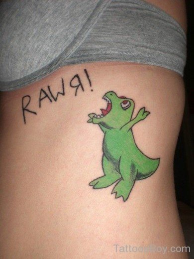 Dinosaur Cartoon Tattoo-Tb1084