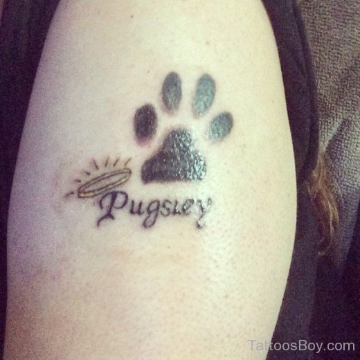 Dog Paw Print Tattoo-TB1051
