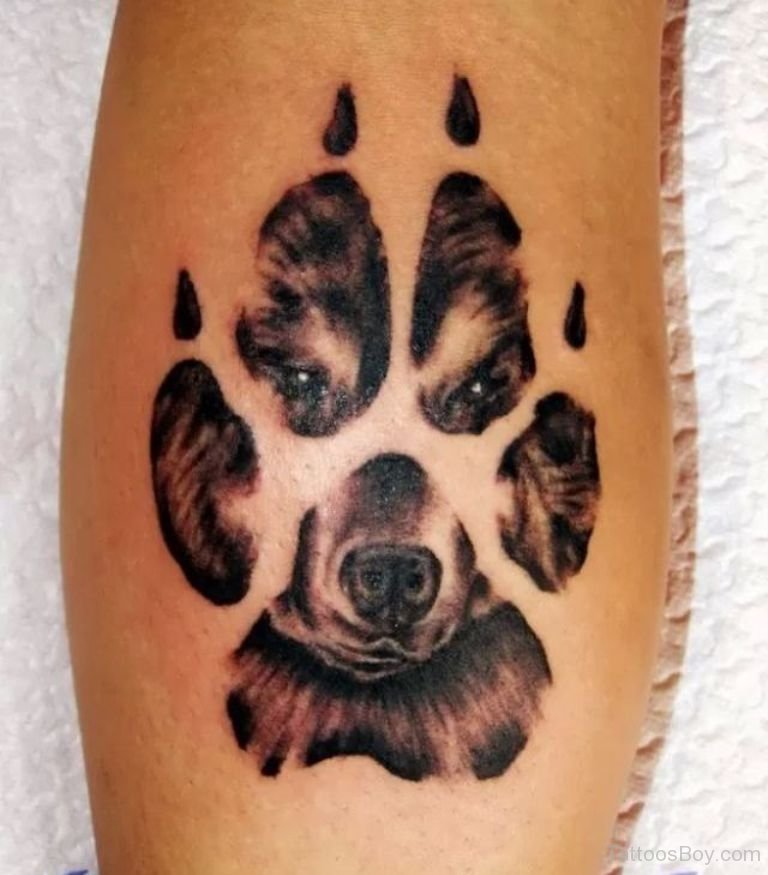Dog Paw Tattoo.