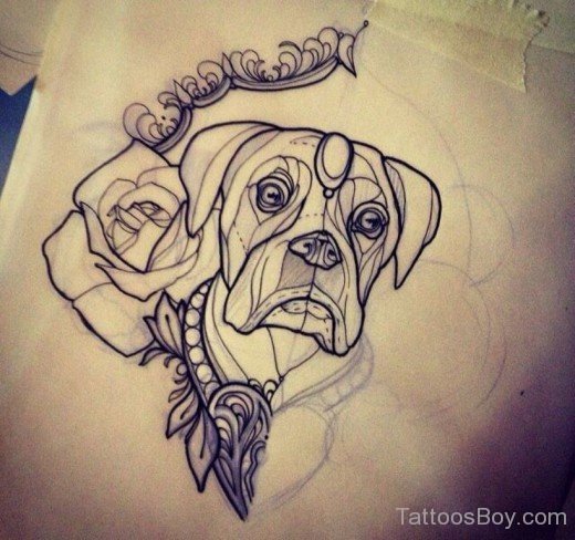 Dog Tattoo Design-TB1067