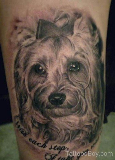 Dog Tattoo On Bicep-TB1070