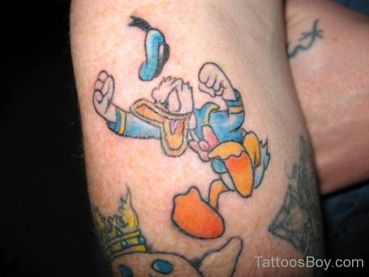 Donald Duck Cartoon Tattoo-Tb1089