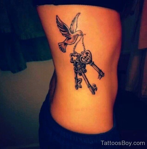 Dove and Key Tattoo-TB1033