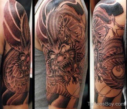 Dragon Face Tattoo-TB123