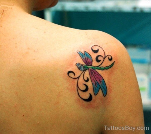 Dragonfly Tattoo Design On Back-Tb1249
