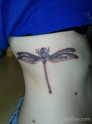 Dragonfly Tattoo Design On Rib 4-Tb1252
