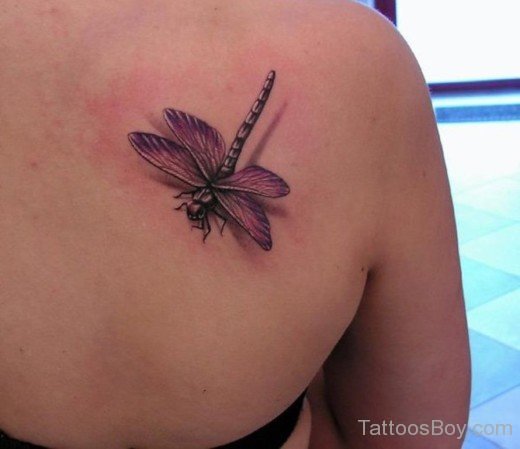 Dragonfly Tattoo On Back-Tb1256