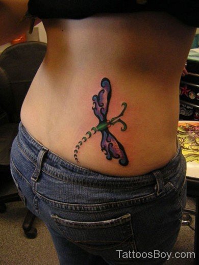 Dragonfly Tattoo On Lower Back-Tb1260