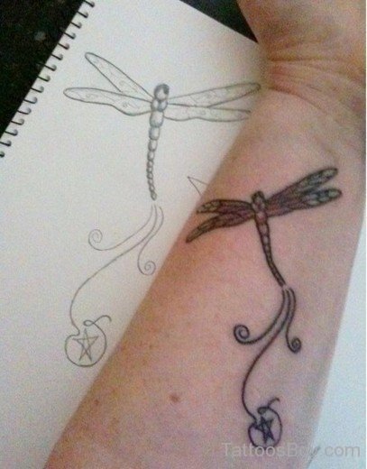 Dragonfly Tattoo On Wrist 5-Tb1265