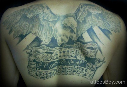 Eagle Tattoo On Back-TB1063