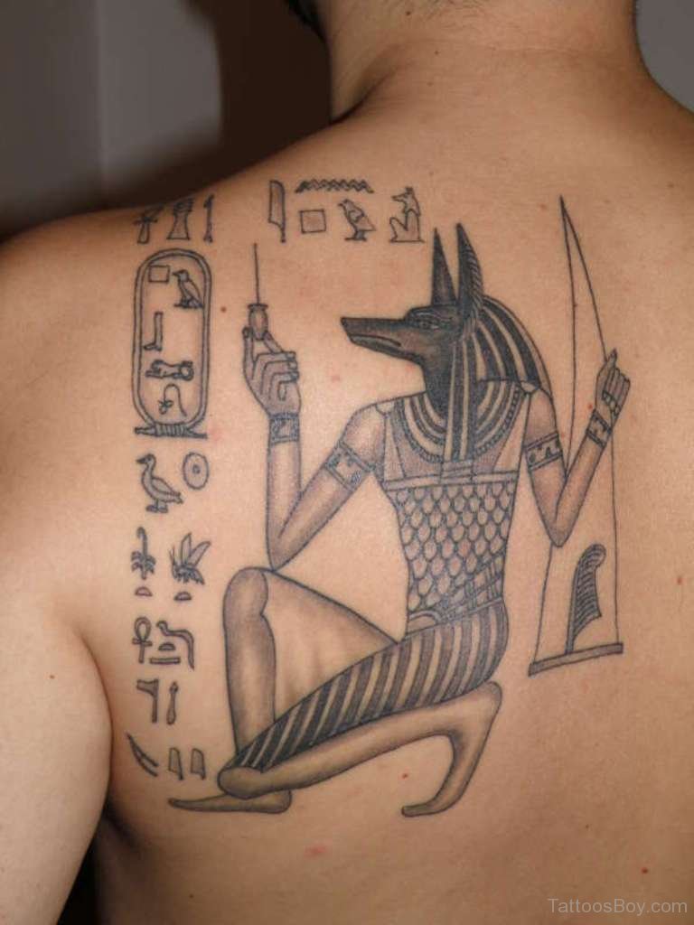 Egyptian Anubis Tattoo On Back Tattoo Designs Tattoo Pictures