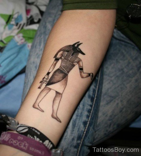 Egyptian Anubis Tattoo On Wrist-TB125