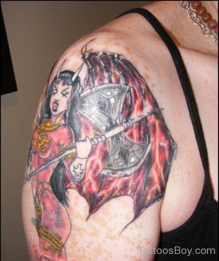 Egyptian Devil Girl Tattoo-TB110