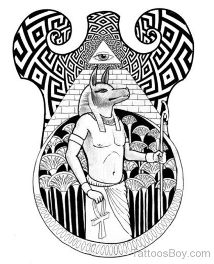 Egyptian God Tattoo Design