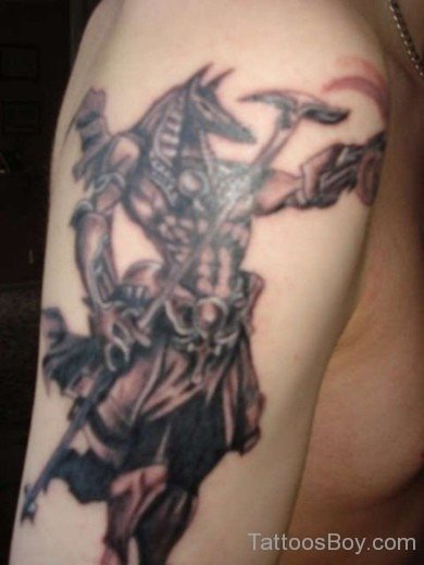 Egyptian God Tattoo On Bicep-TB111