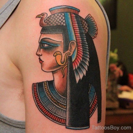 Egyptian Princess Tattoo On Shoulder-TB115