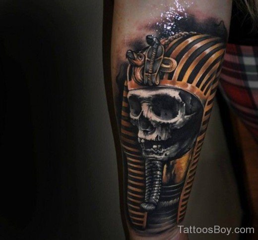 Egyptian Skull Tattoo On Arm-TB118