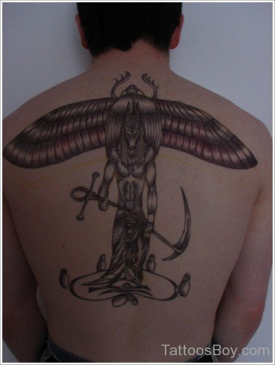 Egyptian Tattoo Design On Back-TB136