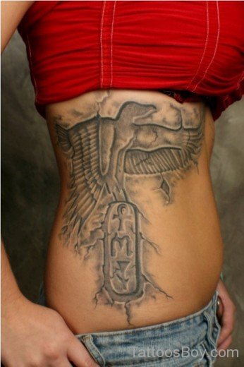 Egyptian Tattoo Design On Rib (2)-TB124