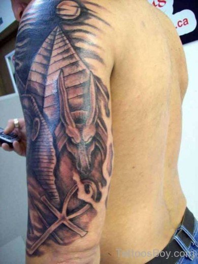 Egyptian Tattoo On Bicep-TB142