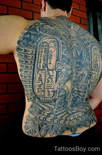 Egyptian Tattoo On Full Back-TB144