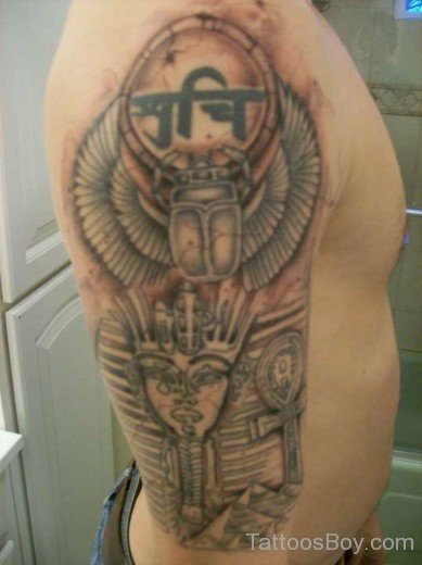 Egyptian Tattoo  On Half Sleeve-TB119