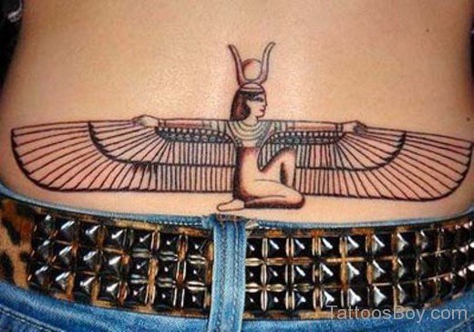 Egyptian Tattoo On Lower Back-TB147