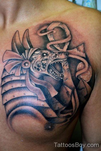 Egyptian Tattoo on chest-TB143