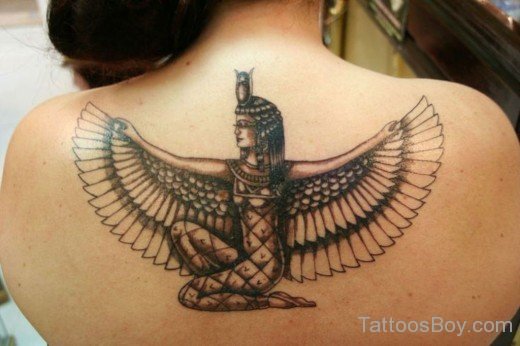 Egyptian Goddess tattoo On Back 25-TB111