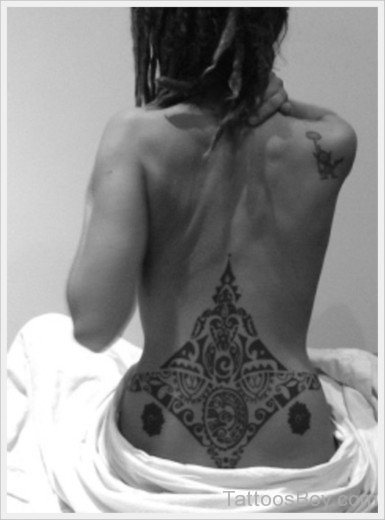Elegant Lower Back Tattoo