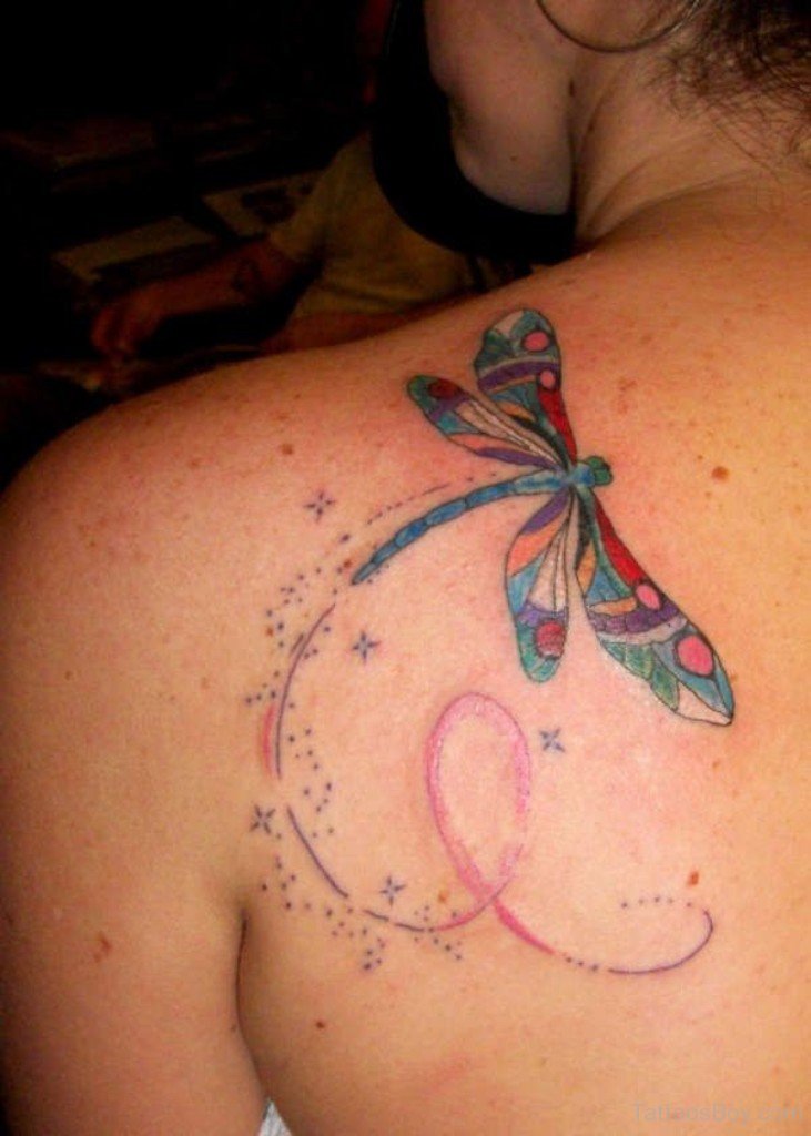 Elegant Dragonfly Tattoo.