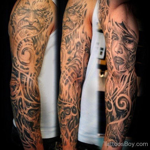 Elegant Full Sleeve Tattoo-TB1064