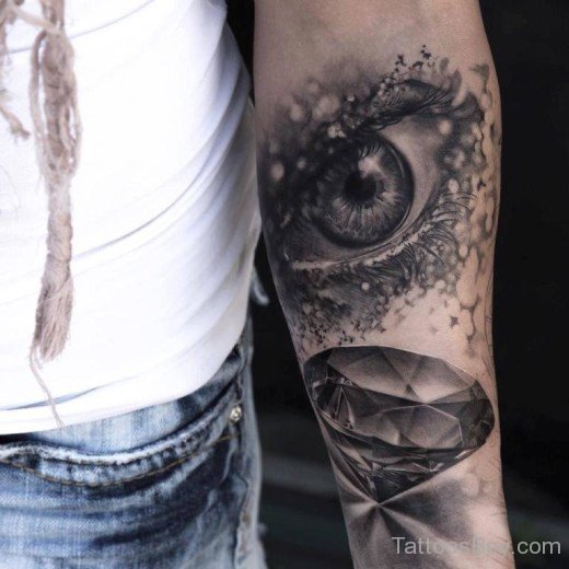 Eye And Diamond Tattoo-TB1095
