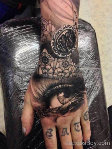 Eye Tattoo Desing On Hand-TB1033