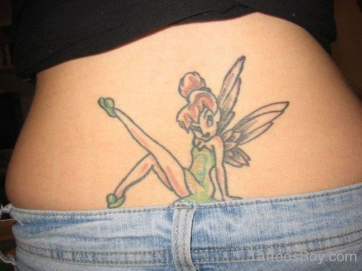 Fairy Tattoo On Lower Back-TB139