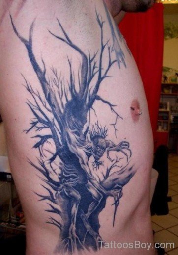 Fantasy Tattoo On Side Rib-TB112