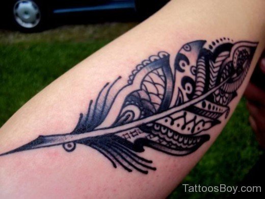 Awesome Feather Tattoo
