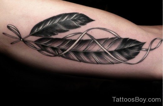 Fantastic Feather Tattoo Design 