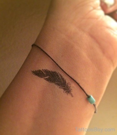 Feather Tattoo On Wrist-AWl1052