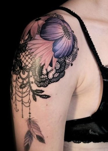 Feminine Shoulder Tattoo-TB1045