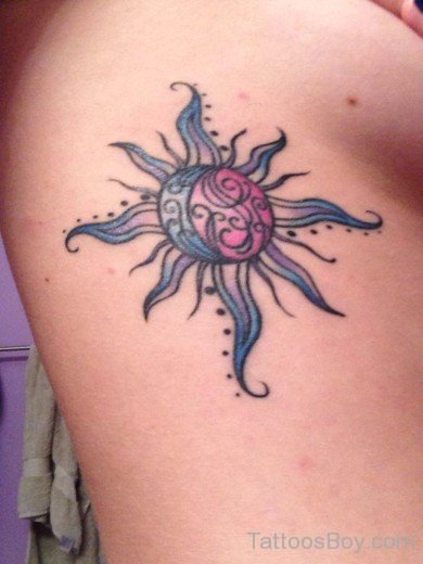 Feminine Sun And Moon Tattoo-TB1047